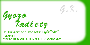 gyozo kadletz business card